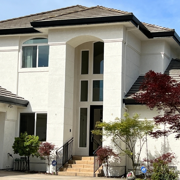 Home with a white exterior