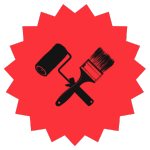 line striping icon 3 paint and roller icon