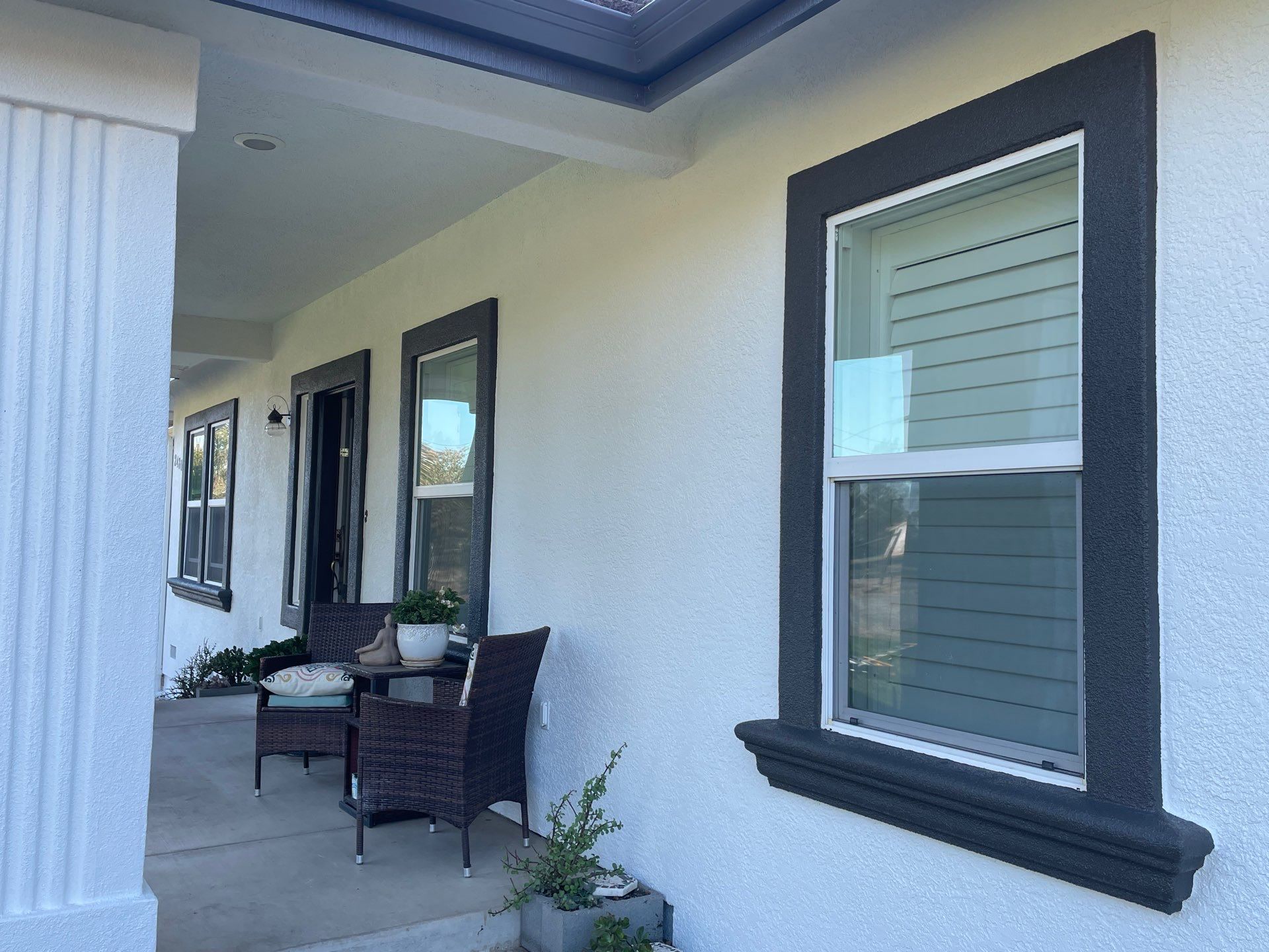 24803 N PEarl Rd White walls, black window trim